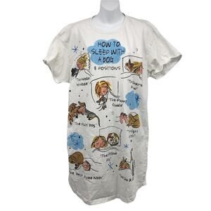 VTG rel-e-vant How to Sleep with a Dog Sleep Tee OS Womens